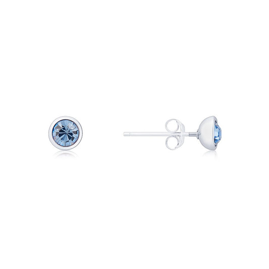 Karma Silver June Stud Earrings