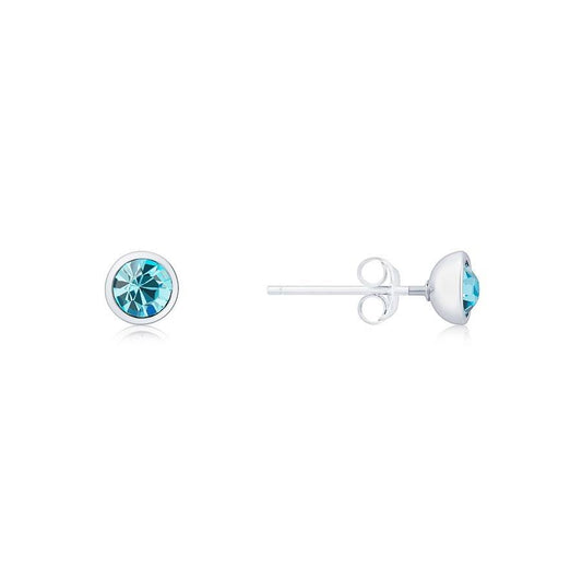 Karma Silver March Stud Earrings