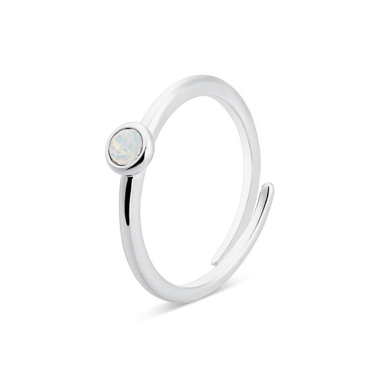 Karma Silver October Adjustable Ring