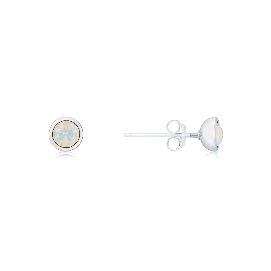 Karma Silver October Stud Earrings