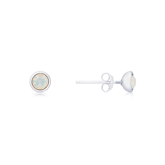 Karma Silver October Stud Earrings