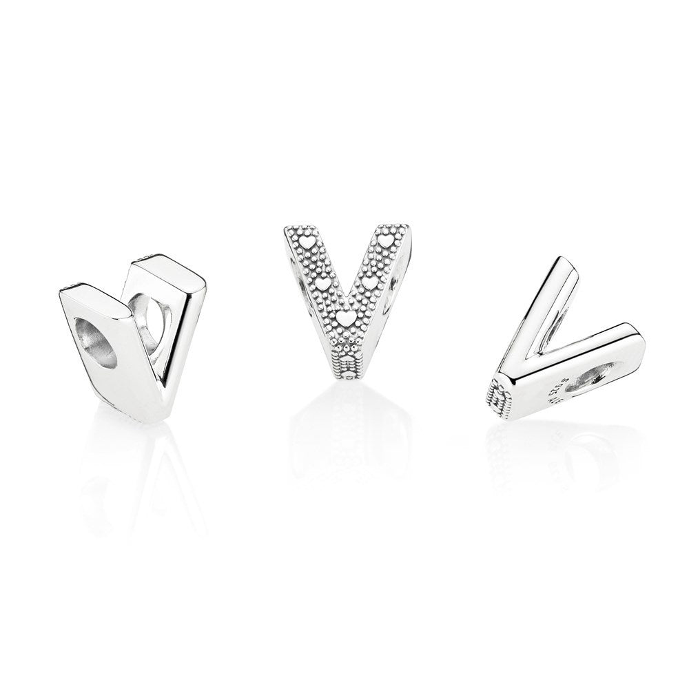 Pandora Letter V Charm