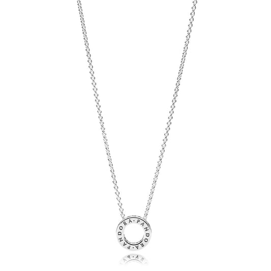 Pandora Silver Logo Reversible Necklace