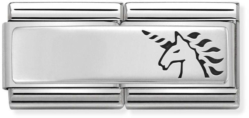 Nomination Silver shine Double Unicorn Charm