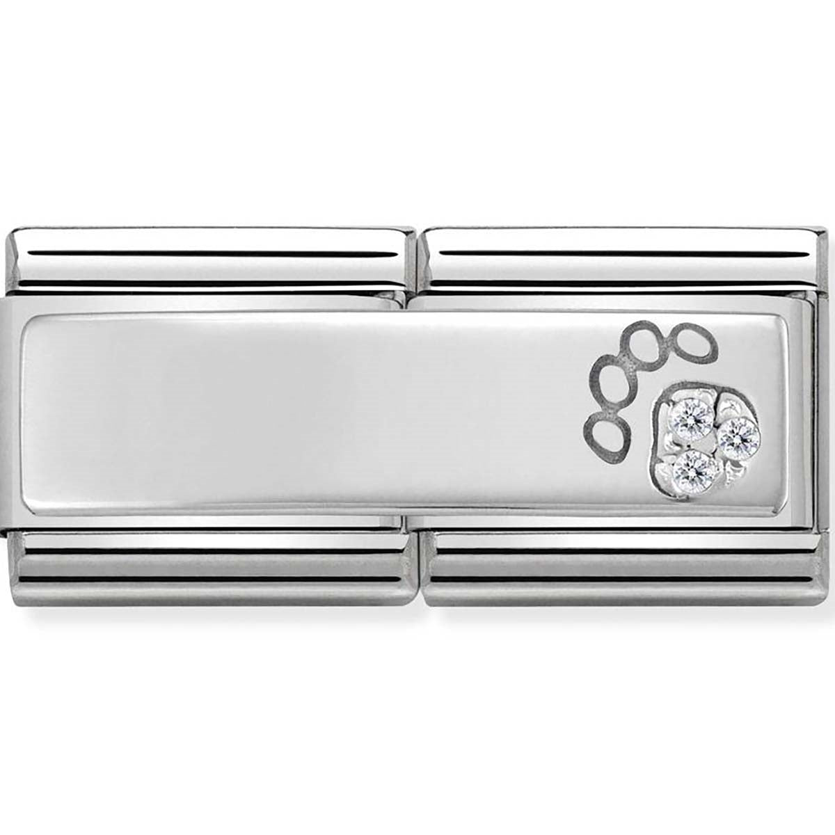 Nomination Silver shine Double Paw Print Charm