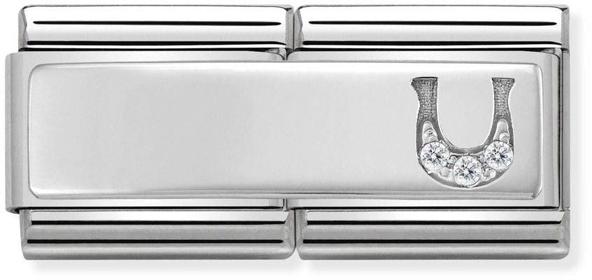 Nomination Silver shine Double Horseshoe Charm