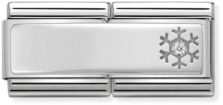 Nomination Silver shine Double Snowflake Charm
