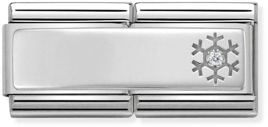 Nomination Silver shine Double Snowflake Charm