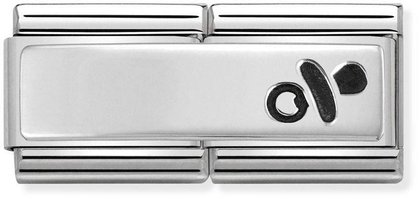 Nomination Silver shine Double Dummy Charm