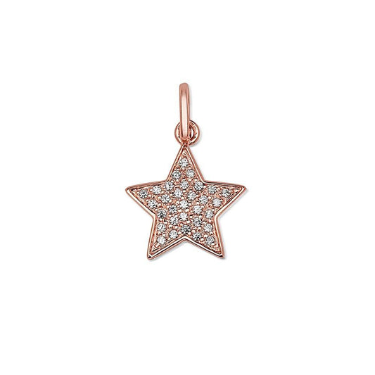 Argento Rose Gold Pave Star Pendant