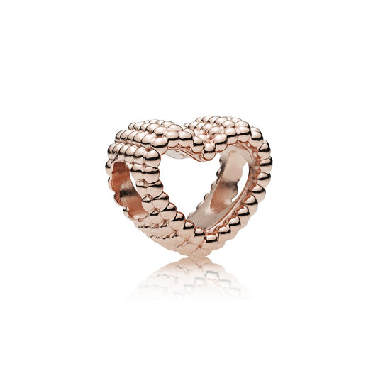 Pandora Rose Gold Beaded Heart Charm