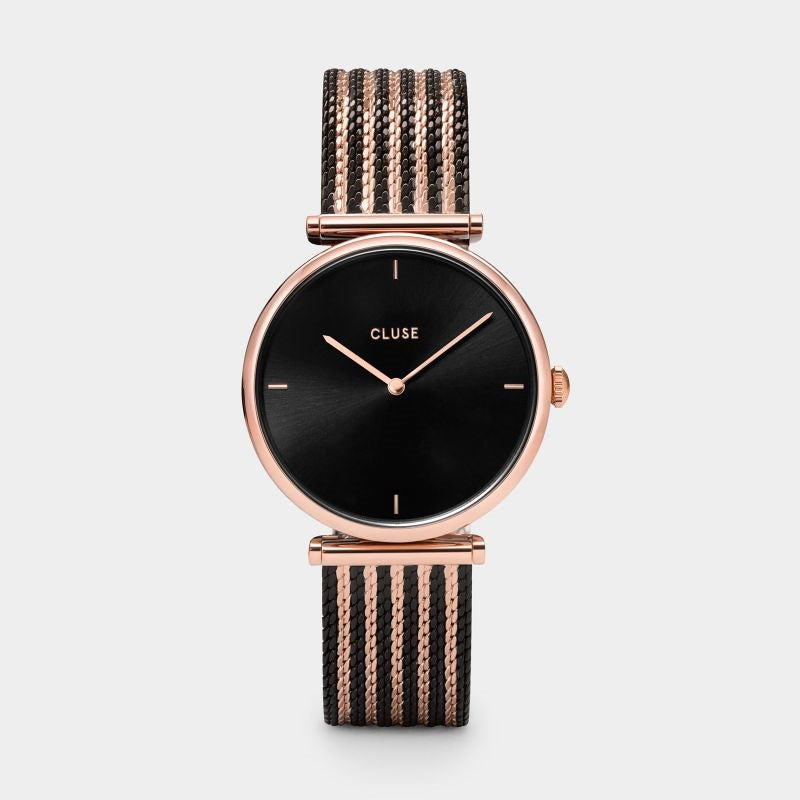CLUSE Triomphe Rose Gold & Black Watch