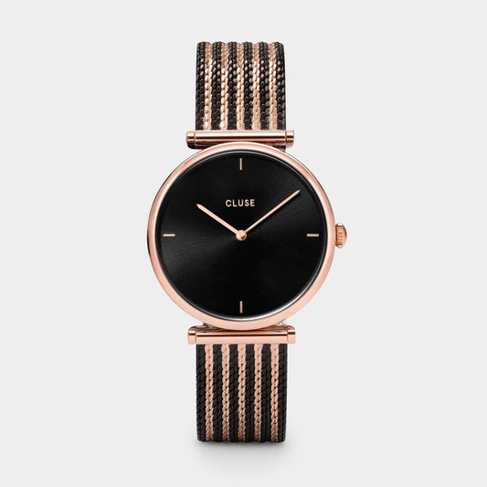 CLUSE Triomphe Rose Gold & Black Watch