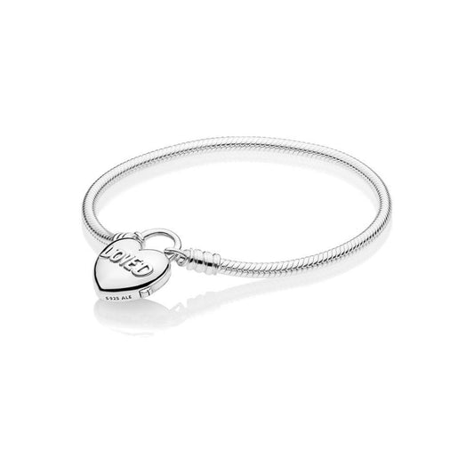 Pandora Moments You Are Loved Padlock Clasp Bracelet