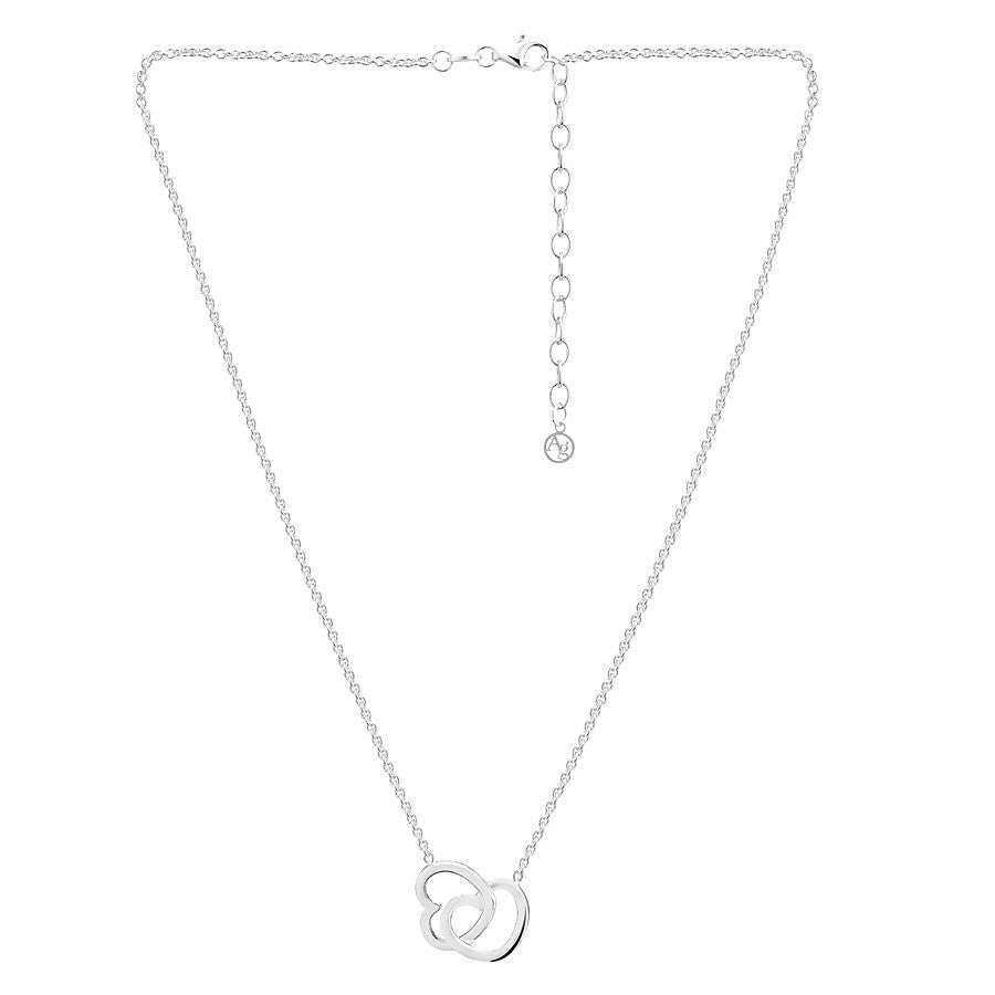 Argento Recycled Silver Interlinking Heart Necklace