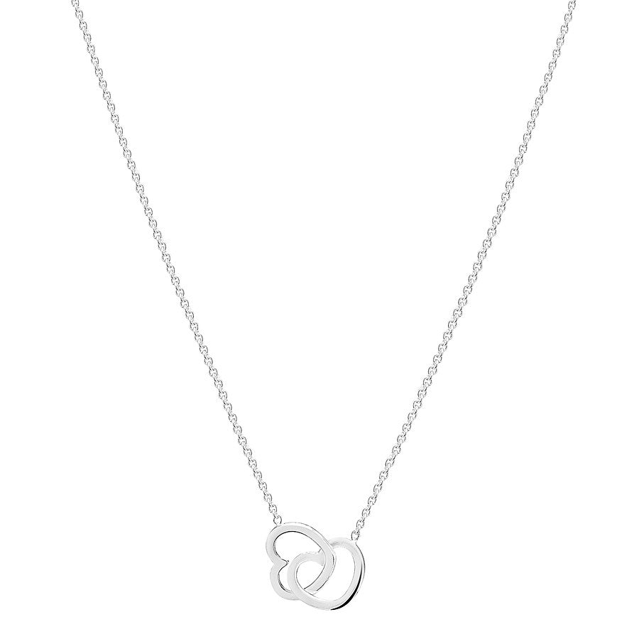 Argento Recycled Silver Interlinking Heart Necklace