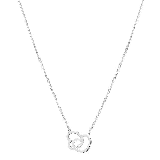 Argento Recycled Silver Interlinking Heart Necklace