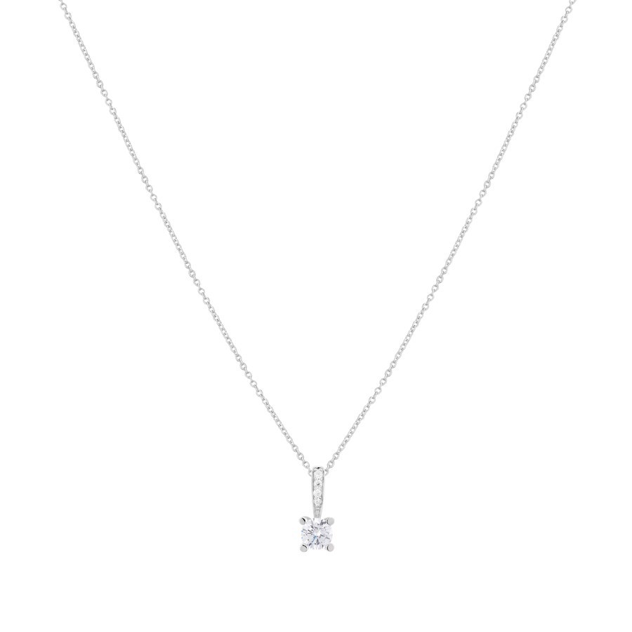 Argento Silver Square Crystal Necklace