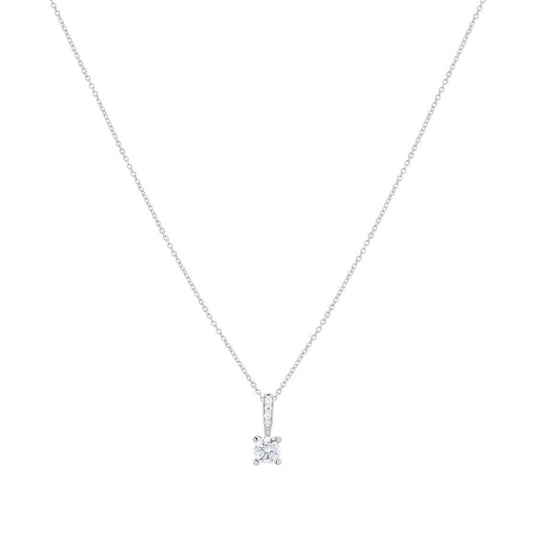 Argento Silver Square Crystal Necklace