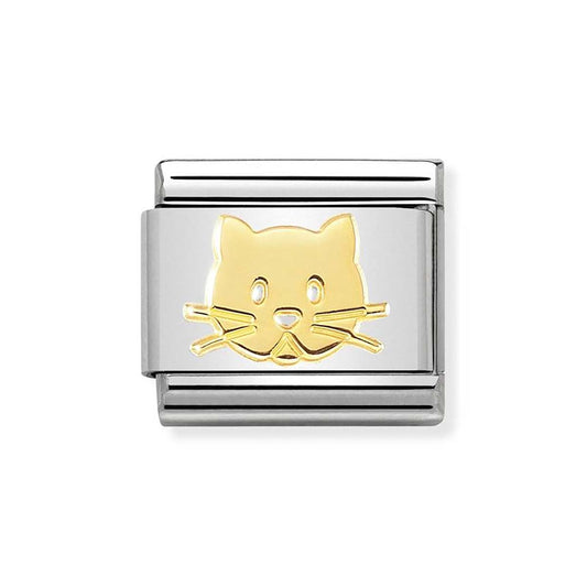 Nomination Gold Cat Charm