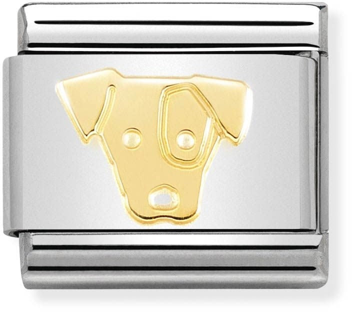 Nomination Gold Jack Russell Dog Charm