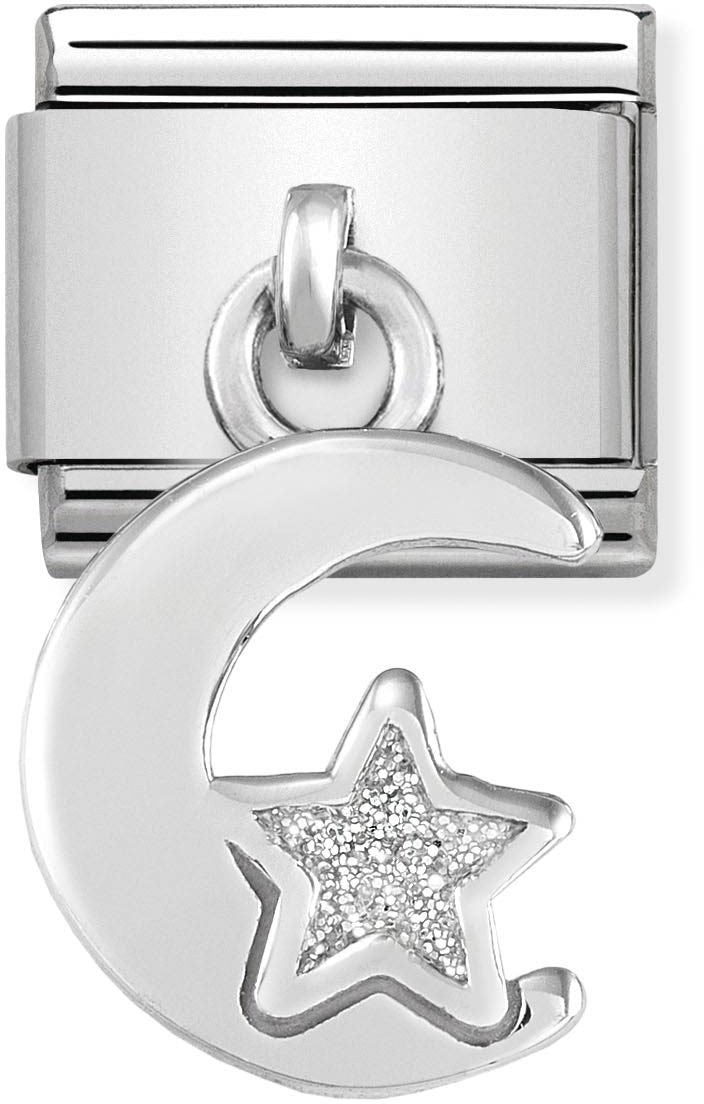 Nomination Moon & Star Hanging Charm 