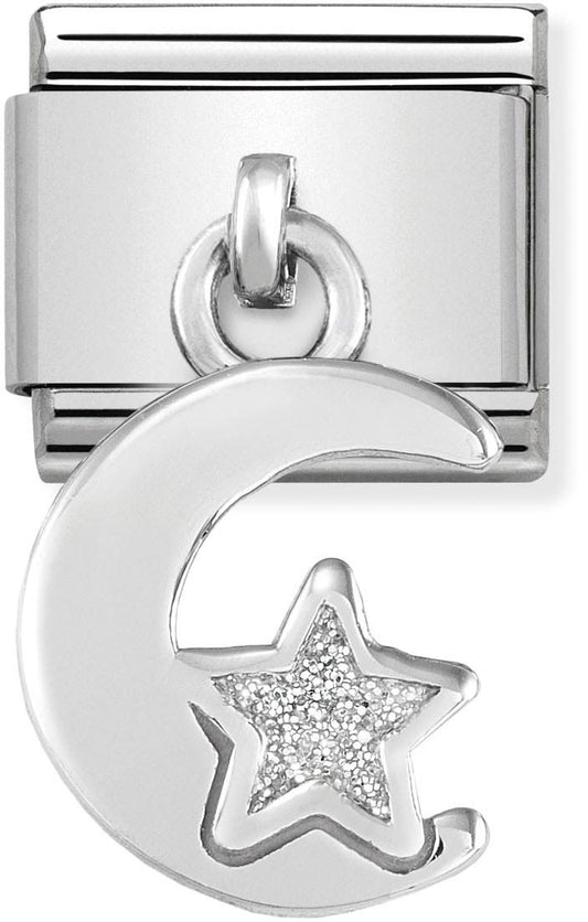 Nomination Moon & Star Hanging Charm 