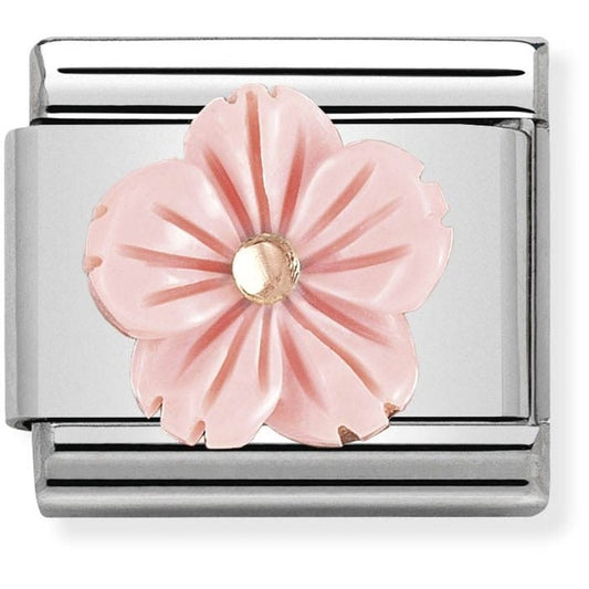 Nomination Pink + Rose Gold Flower Charm