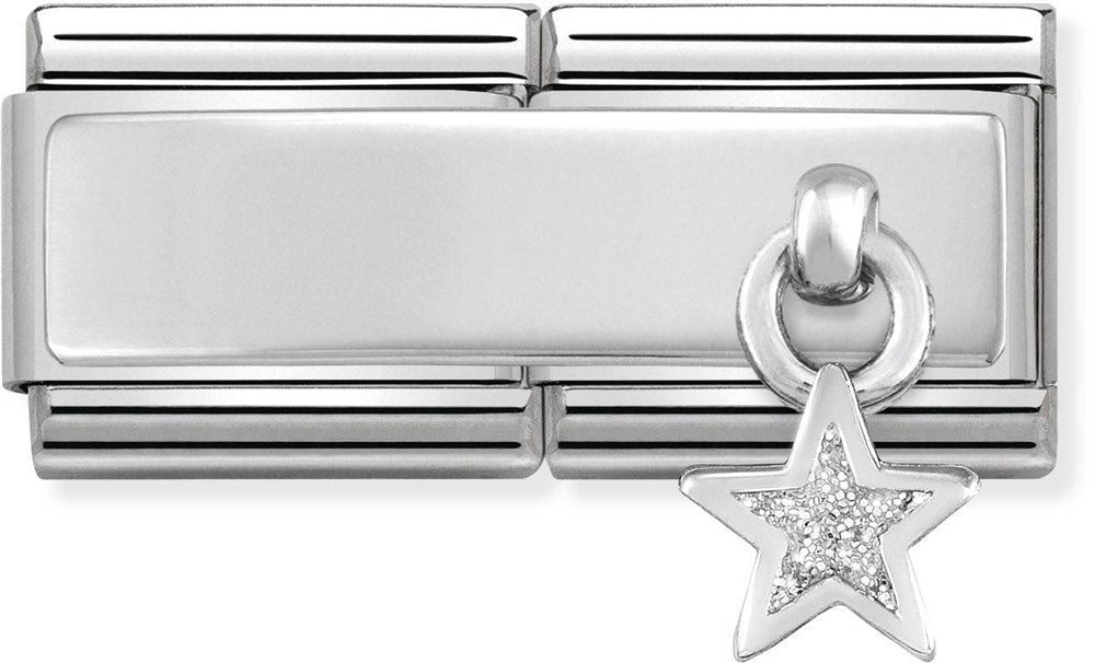Nomination Silver Double Engravable Star Charm 