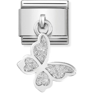 Nomination Glitter Butterfly Hanging Charm