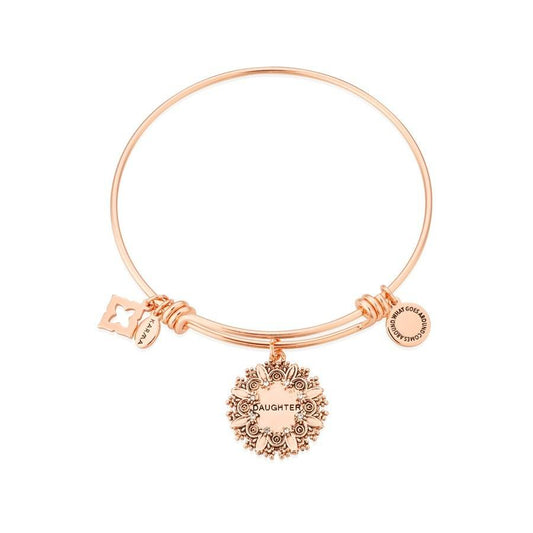 Karma Rose Gold Daughter Flower Bangle