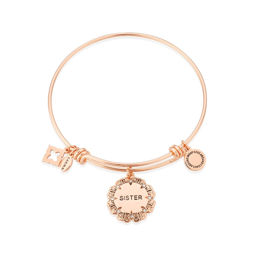 Karma Rose Gold Sister Flower Bangle