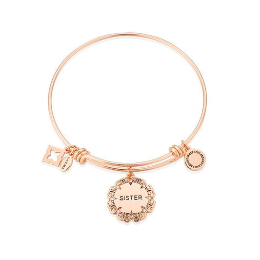 Karma Rose Gold Sister Flower Bangle