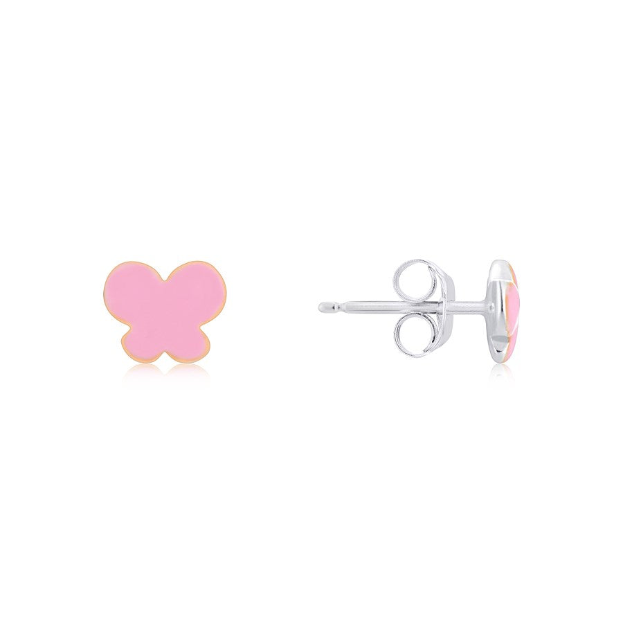 Argento Childrens Recycled Silver Butterfly Earrings