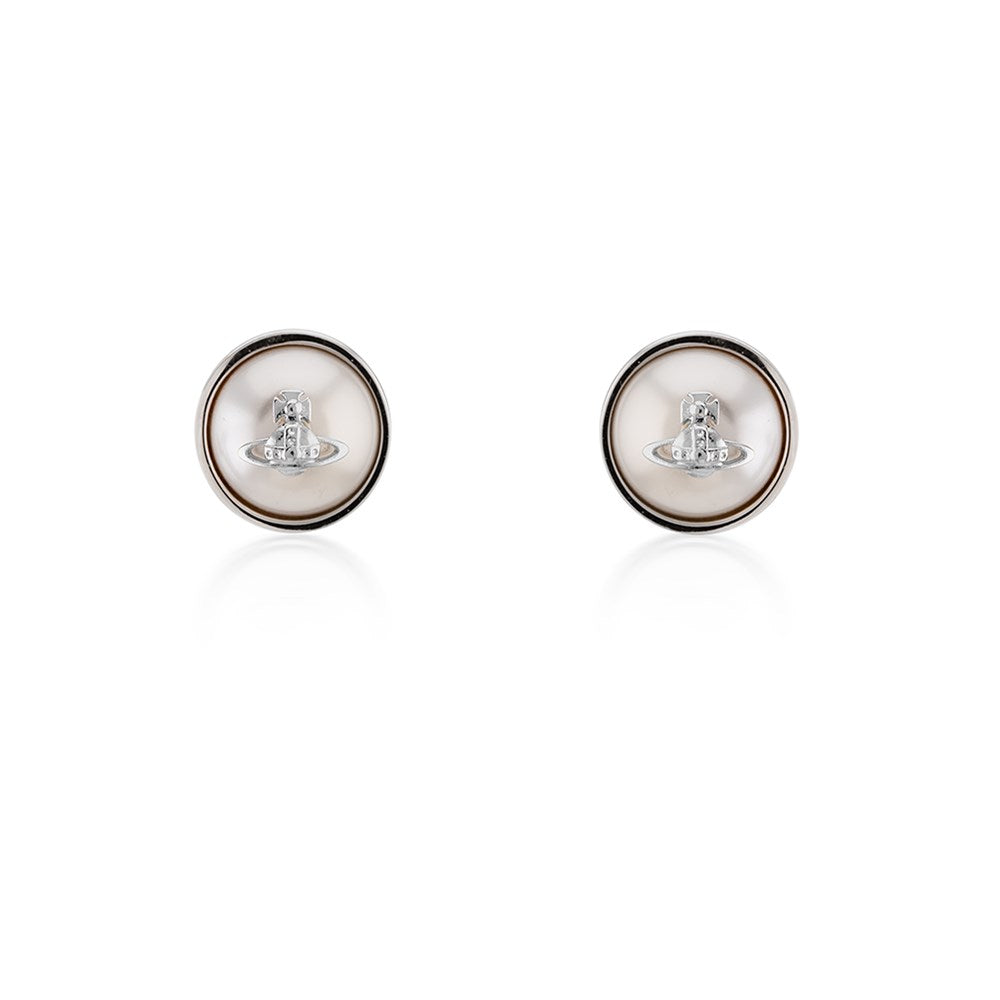 Vivienne Westwood Silver Olga Pearl Earrings