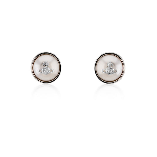 Vivienne Westwood Silver Olga Pearl Earrings