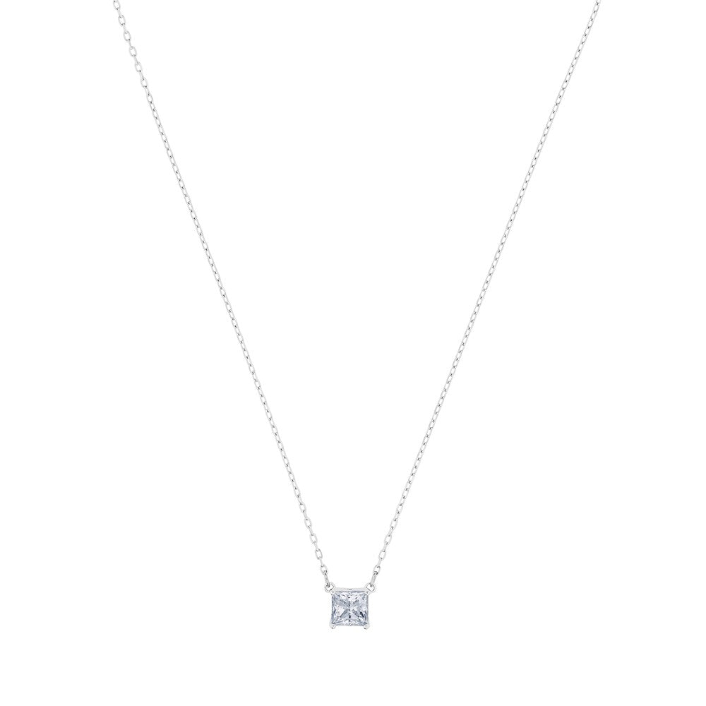 Swarovski Attract Silver Square Necklace