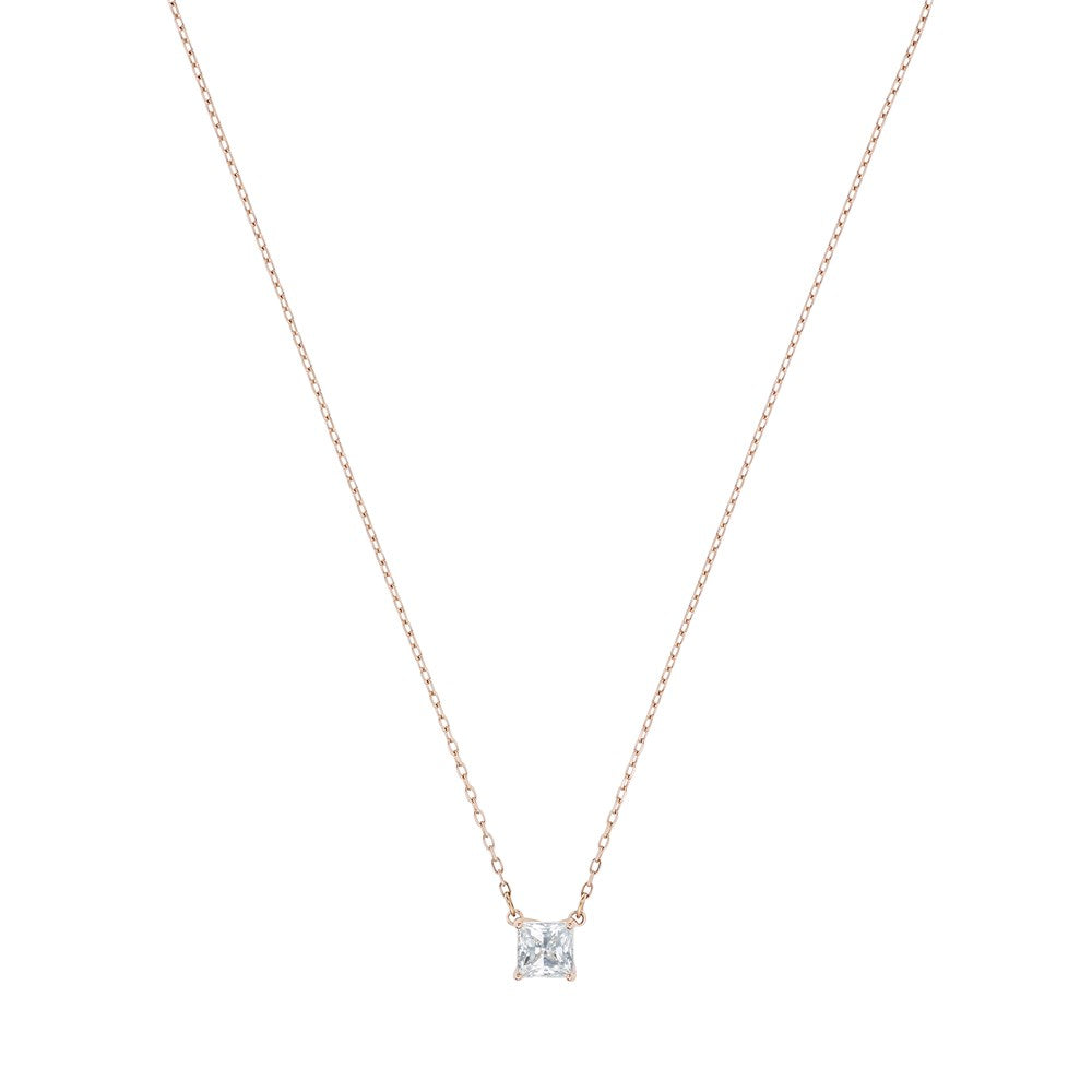 Swarovski Attract Rose Gold Square Necklace