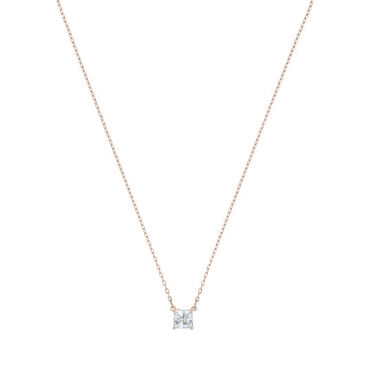 Swarovski Attract Rose Gold Square Necklace
