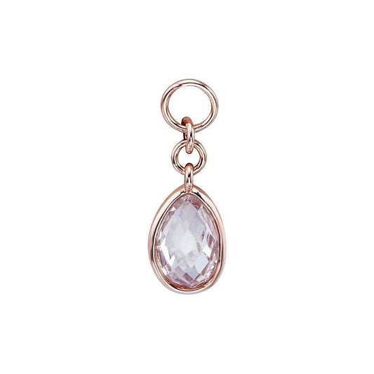 Argento Rose Gold April Pendant Charm 