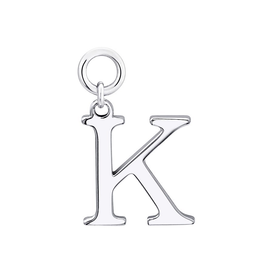 Argento Silver Letter K Pendant Charm 