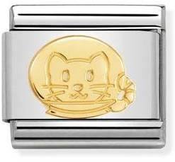 Nomination Gold Astronaut Cat Charm 