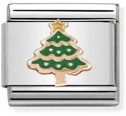 Nomination Rose Gold Christmas Tree Charm 