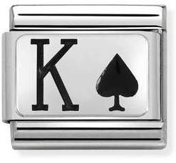 Nomination Silvershine King of Spade Charm 