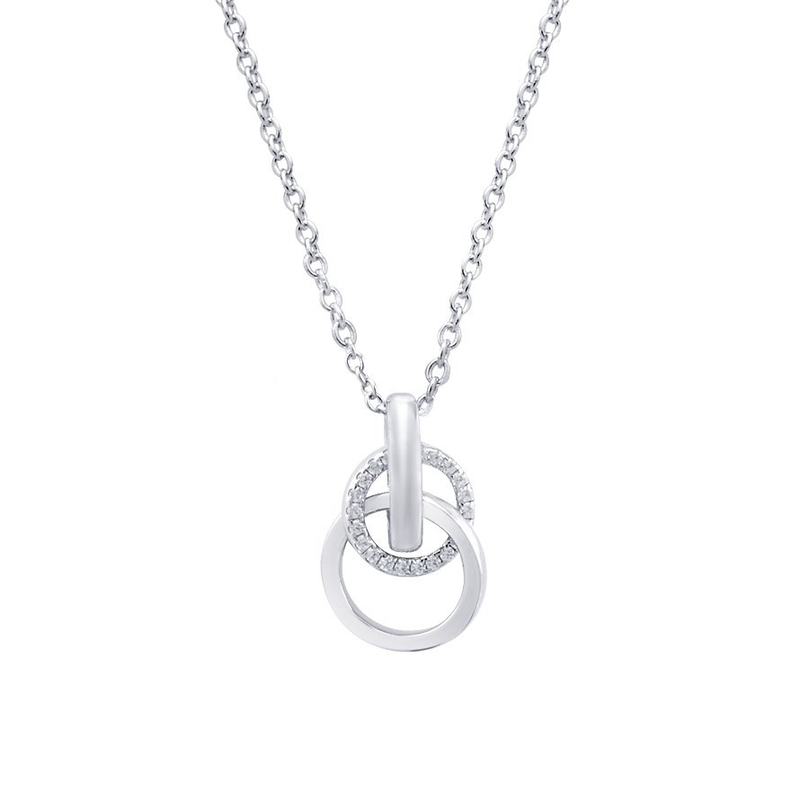 Argento Silver Small Linked Circle Necklace