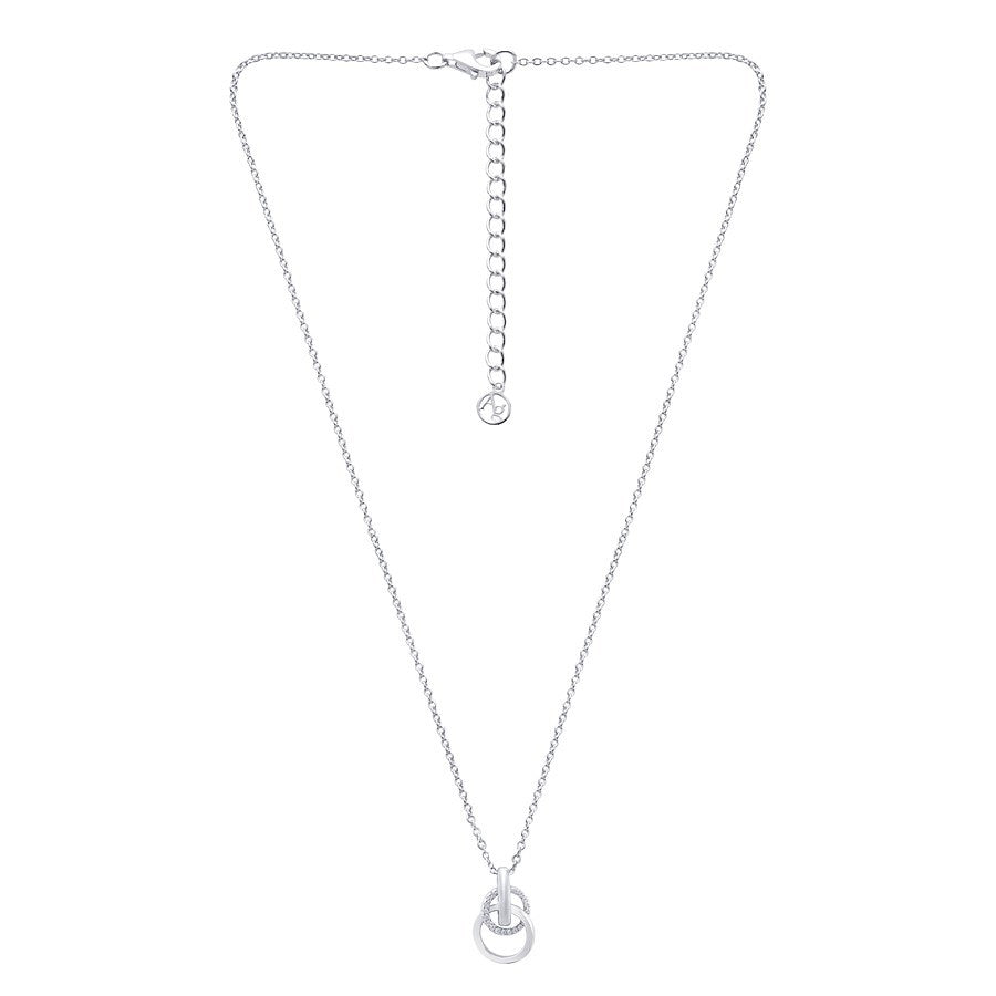 Argento Silver Small Linked Circle Necklace