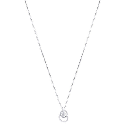 Argento Silver Small Linked Circle Necklace