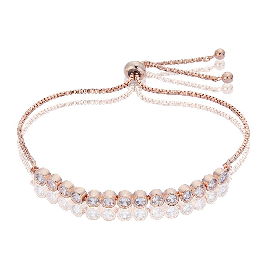 August Woods Rose Gold Crystal Pull Bracelet