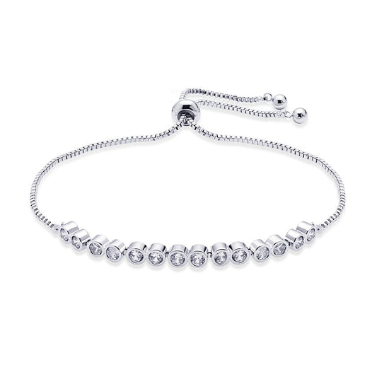 August Woods Silver Crystal Pull Bracelet