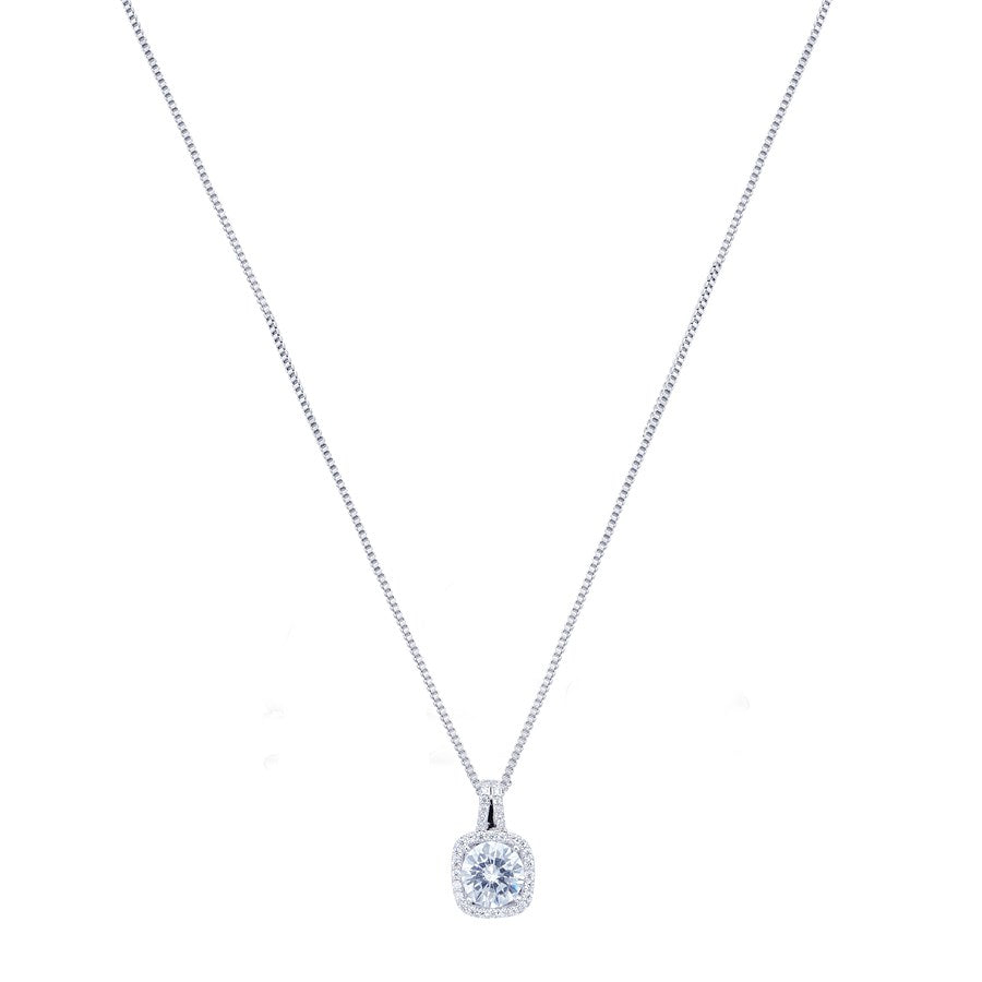 August Woods Silver Halo Drop Necklace